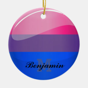 Fahne "Glossy Round Bisexuality" Keramikornament