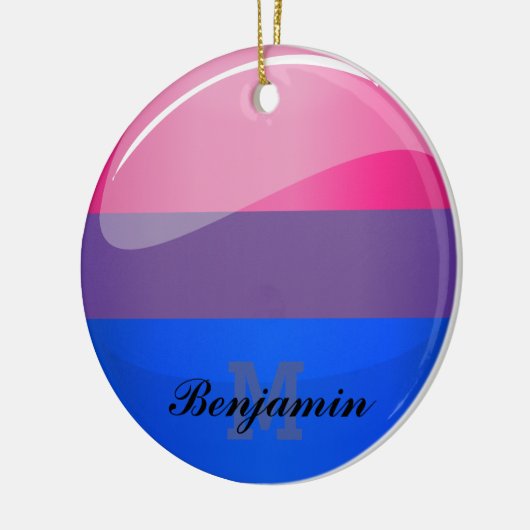 Fahne "Glossy Round Bisexuality" Keramikornament (Links)