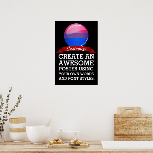 Fahne "Glossy Round Bisexuality" Poster (Küche)