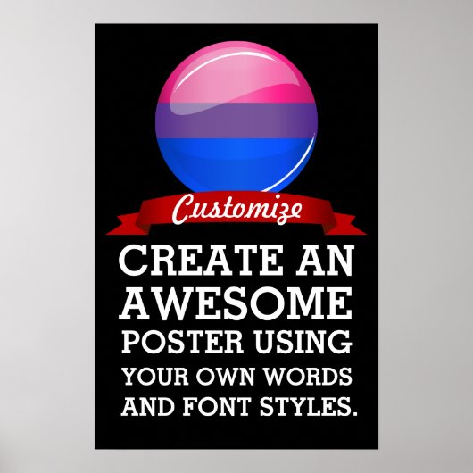 Fahne "Glossy Round Bisexuality" Poster (Vorne)