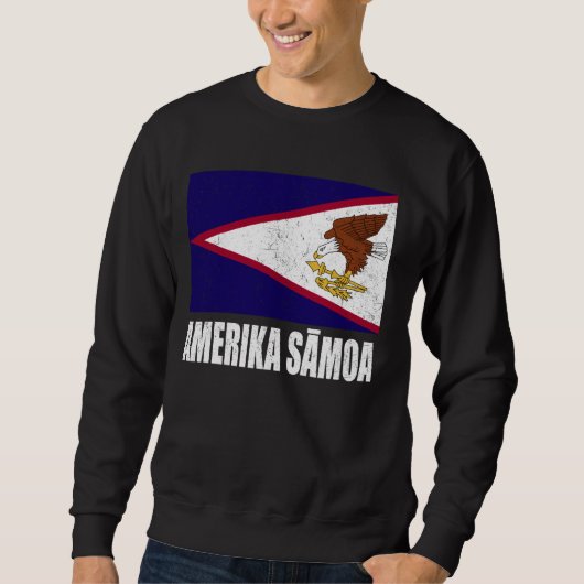 Fahne Grunge Vintag Souvenirs in Amerika Sweatshirt (Vorderseite)