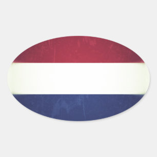 Fahne Hollands Ovaler Aufkleber