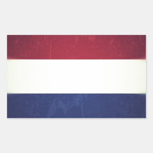 Fahne Hollands Rechteckiger Aufkleber (Vorderseite)
