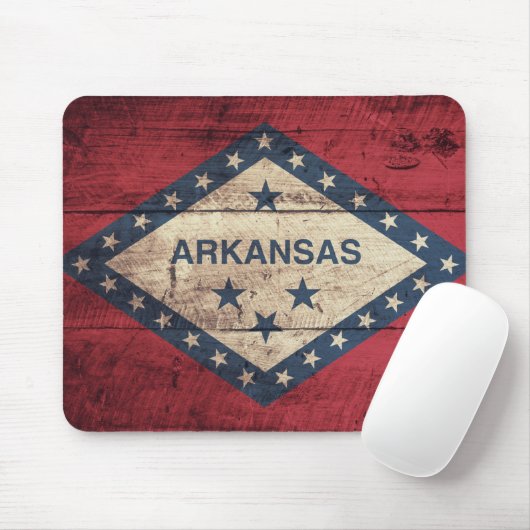 Fahne Holz Arkansas Mousepad (Mit Mouse)