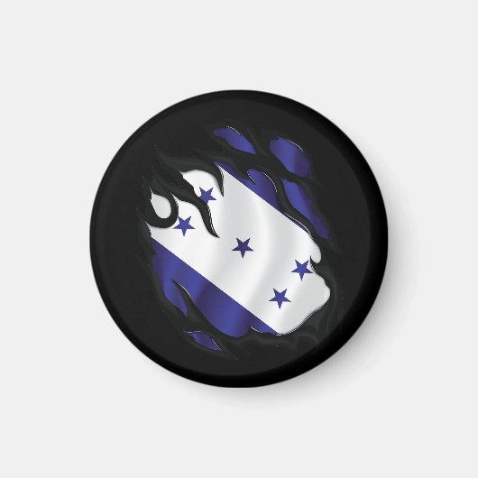 Fahne Honduras Ripped Magnet (Vorne)