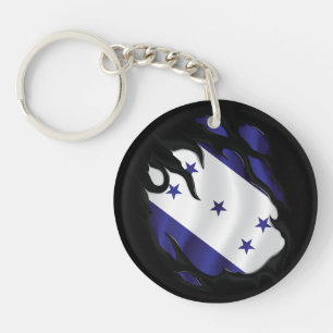 Fahne Honduras Ripped Schlüsselanhänger