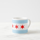 Fahne im modernen Stil Chicago Espressotasse (Vorderseite Rechts)