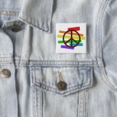 Fahne in der Friedensfarbe Button (Beispiel)