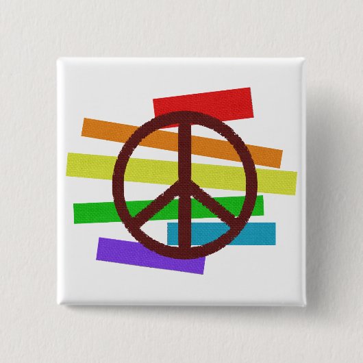 Fahne in der Friedensfarbe Button (Vorderseite)