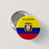 Fahne in Ecuador. Button (Vorne & Hinten)