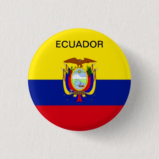 Fahne in Ecuador. Button (Vorderseite)