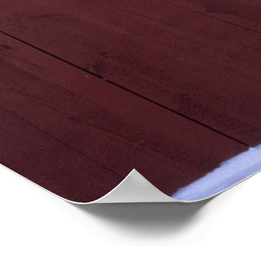 Fahne in Herzform bemalt auf Scheune nach 9-11. Poster (Ecke)