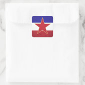 Fahne Jugoslawien Quadratischer Aufkleber (Tasche)