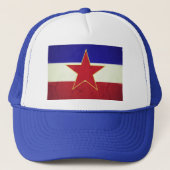 Fahne Jugoslawien Truckerkappe (Vorderseite)