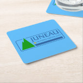 Fahne Juneau, Alaska Square Paper Untersetzer (angewinkelt)