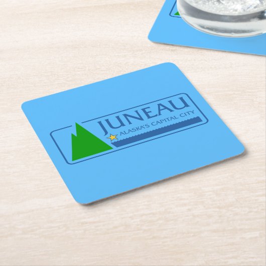 Fahne Juneau, Alaska Square Paper Untersetzer (angewinkelt)
