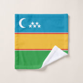 Fahne Karakalpakstan Badhandtuch Set (Waschlappen)