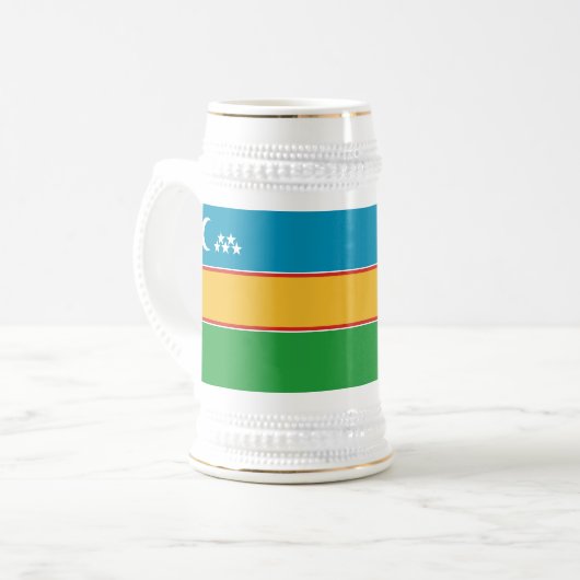Fahne Karakalpakstan Bierglas (Vorderseite Links)