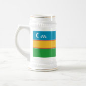Fahne Karakalpakstan Bierglas (Links)