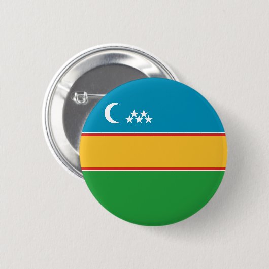 Fahne Karakalpakstan Button (Vorne & Hinten)