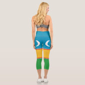 Fahne Karakalpakstan Capri Leggings (Rückseite)