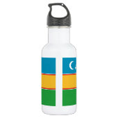 Fahne Karakalpakstan Edelstahlflasche (Rückseite)