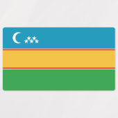 Fahne Karakalpakstan Etiketten (Design 1)