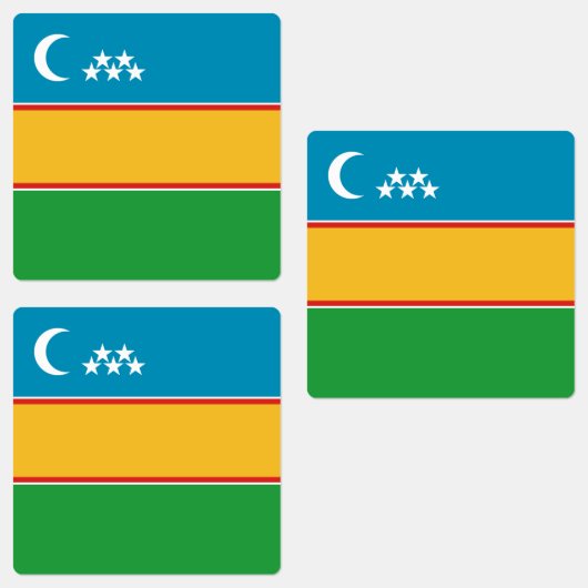 Fahne Karakalpakstan Etiketten (Gruppe)