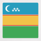 Fahne Karakalpakstan Etiketten (Design 1)