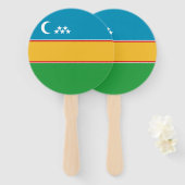 Fahne Karakalpakstan Fächer (Vorne und Hinten)