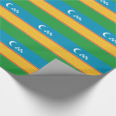 Fahne Karakalpakstan Geschenkpapier (Ecke)