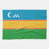 Fahne Karakalpakstan Geschirrtuch (Horizontal)