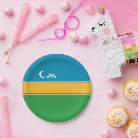 Fahne Karakalpakstan Pappteller (Party)