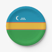 Fahne Karakalpakstan Pappteller (Vorderseite)