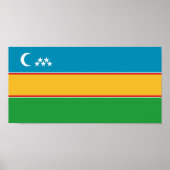 Fahne Karakalpakstan Poster (Vorne)