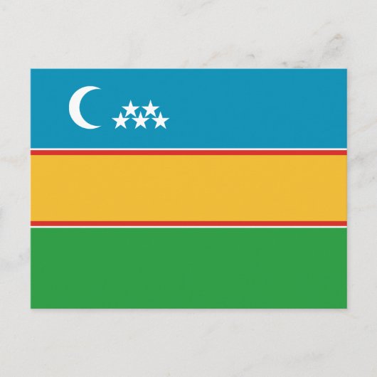Fahne Karakalpakstan Postkarte (Vorderseite)