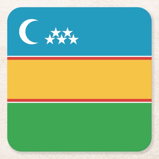 Fahne Karakalpakstan Rechteckiger Pappuntersetzer (Vorderseite)