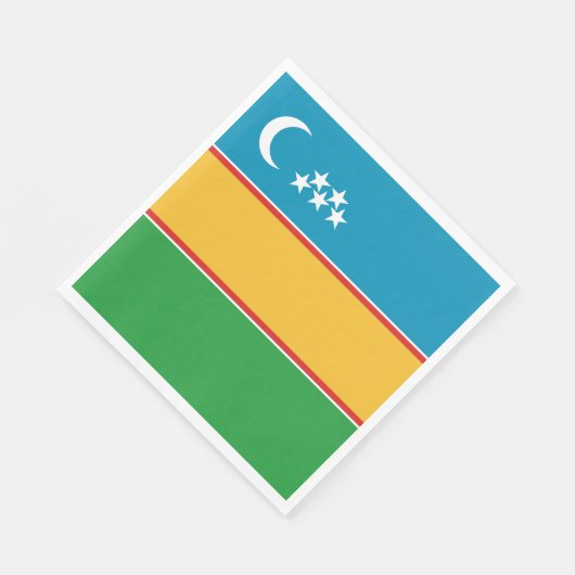 Fahne Karakalpakstan Serviette (Ecke)