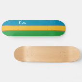 Fahne Karakalpakstan Skateboard (Horizontal)