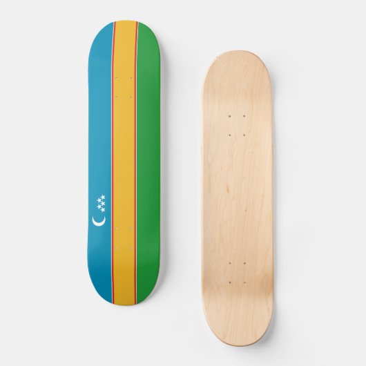 Fahne Karakalpakstan Skateboard (Vorderseite)