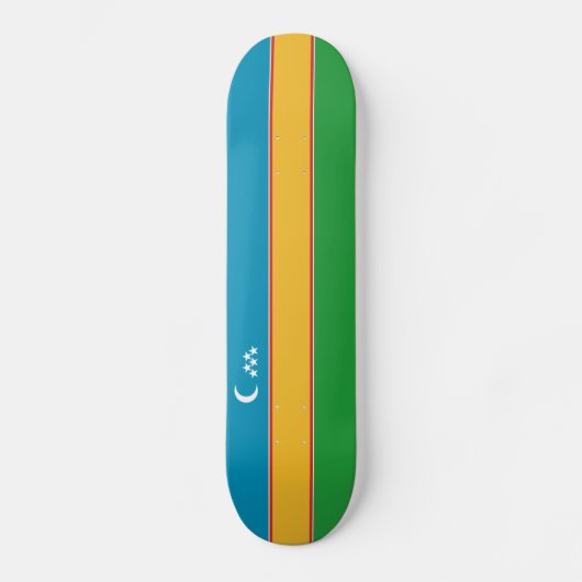 Fahne Karakalpakstan Skateboard (Vorderseite)