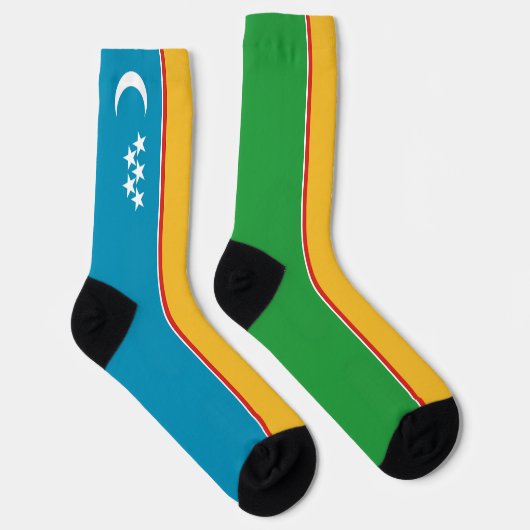 Fahne Karakalpakstan Socken (Rechts)