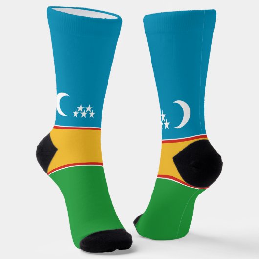 Fahne Karakalpakstan Socken (Gewinkelt)