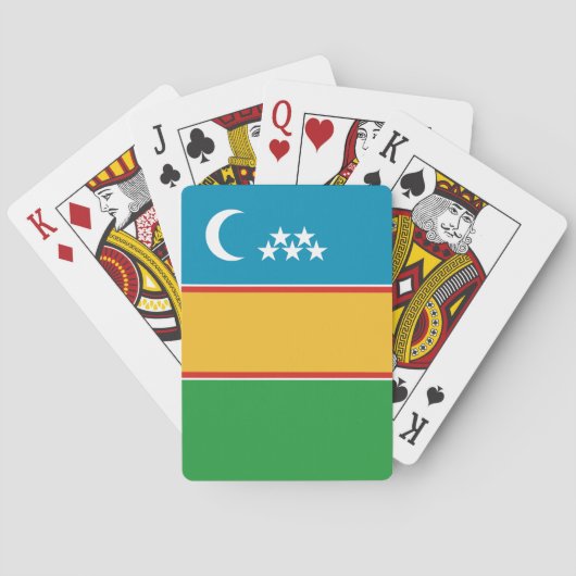 Fahne Karakalpakstan Spielkarten (Rückseite)