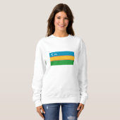 Fahne Karakalpakstan Sweatshirt (Vorne ganz)