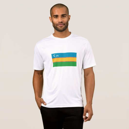 Fahne Karakalpakstan T-Shirt (Vorne ganz)
