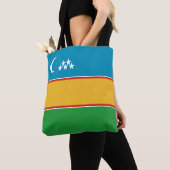 Fahne Karakalpakstan Tasche (Von Nahem)