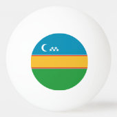 Fahne Karakalpakstan Tischtennisball (Rückseite)