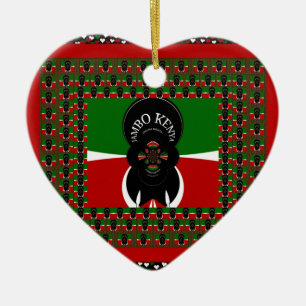 Fahne "Kenyan Hearts" Keramikornament