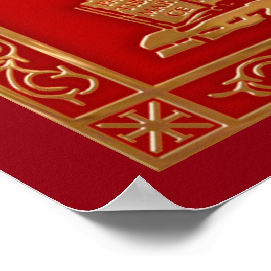 Fahne La Serenissima Poster (Ecke)